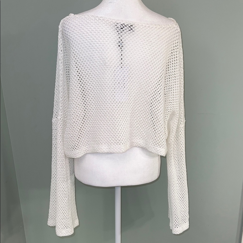 Molly Bracken White Knit Top and Shorts Ensemble Swim Cover up Sz L - Picture 6 of 11